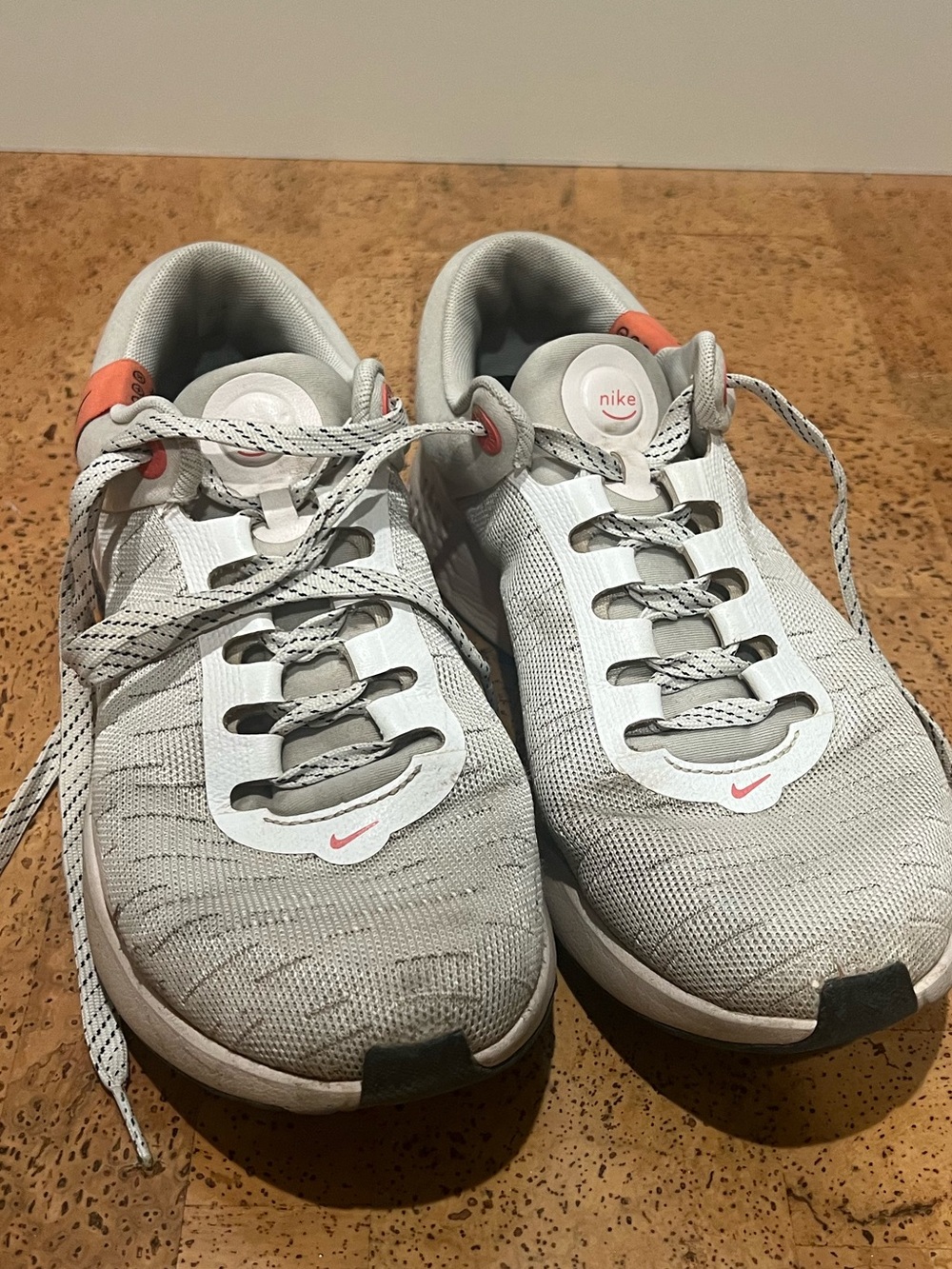 Nike womens White and Coral Running Sneakers